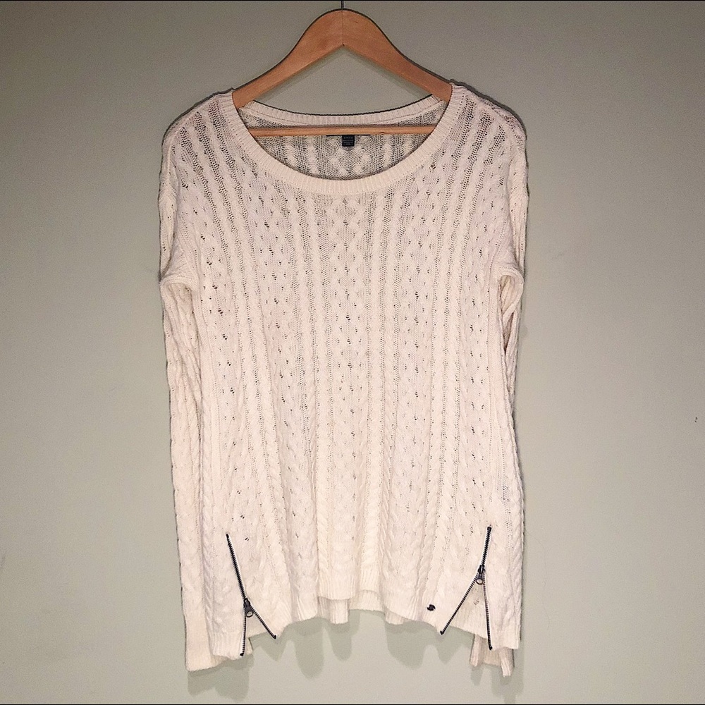 AE White Knit Sweater (American Eagle)